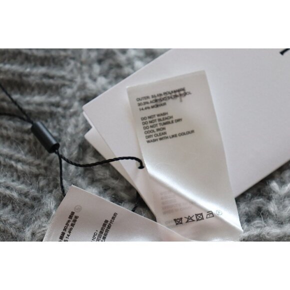 b+ab Women's Size Small Gray Layered Knit Jumper V-Neck Pullover Sweater $395 - Picture 10 of 11